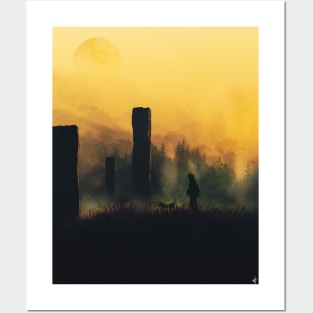 Through the Ruins -  Illustration Wall Art Posters and Art